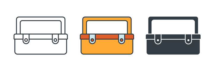 Toolbox icon symbol vector illustration isolated on white background