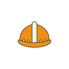 Hard Hat icon symbol vector illustration isolated on white background
