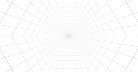 Lines grid technology perspective background. 3d rendering.	