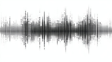 Abstract dotted sound wave pattern representing modern audio visualization aesthetics