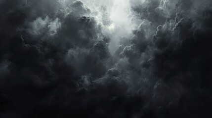 Obraz premium Dark abstract gradient with smooth black and grey hues, soft glow and moody atmosphere, creating a futuristic and mysterious aesthetic