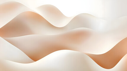 Obraz premium Abstract beige waves, white background. Design template