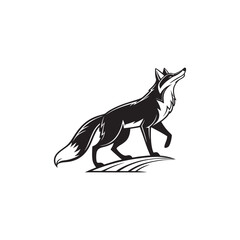Fox-icon-silhouette style vector art illustration