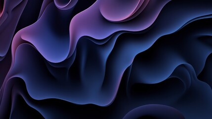 Obraz premium Dark gradient with subtle deep blue and purple tones, abstract smooth background with glowing edges