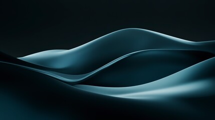 Dark teal and black abstract gradient, softly glowing and blending, evoking a mysterious and moody ambiance