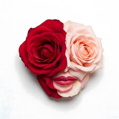 Fototapeta premium red roses on white background