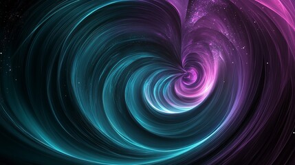 Dark teal and purple cosmic gradient, softly glowing with a futuristic and mysterious ambiance
