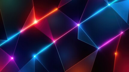 Obraz premium Gorgeous neon geometric wallpaper, pattern