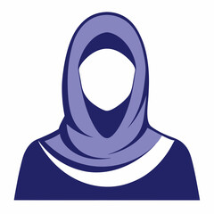 hijab style silhouette illustration vector