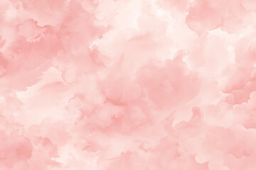 Fototapeta premium A pink background with white clouds. The image has a soft and calming mood