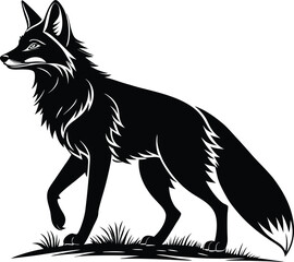 Adventure Fox Silhouette, Vector Design