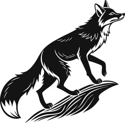 Adventure Fox Silhouette, Vector Design