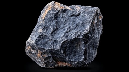 Fototapeta premium Close-up of a unique gray rock with textured surface details