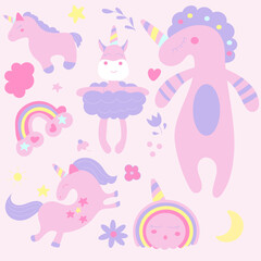 Cute Pink Unicorns, Unicorn Pattern