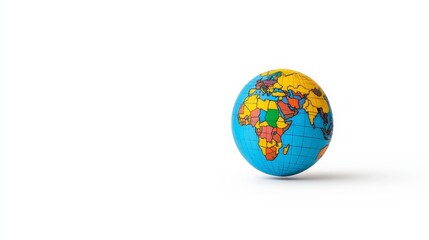 Fototapeta premium Colorful Globe Representing World Map with Focus on Africa and Europe