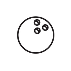 Bowling Ball Outline Icon