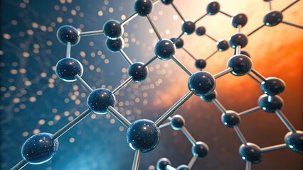 Vibrant and Colorful Molecular Structure Art