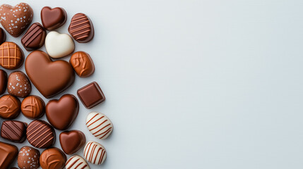 Obraz premium Luxury dessert featuring an assortment of glossy chocolate truffles, carefully arranged for elegance. Luxury dessert selections highlight premium ingredients and refined textures.