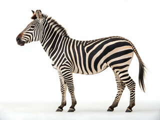 Fototapeta premium zebra on white background