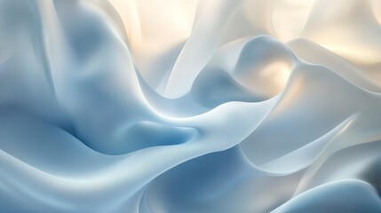 Obraz premium Soft abstract gradient with light grey and blue hues, gently blending, creating a calming and ethereal atmosphere