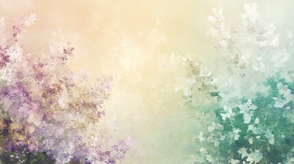 Obraz premium Soft blurred gradient with pastel beige, green, and lavender tones, calm and serene effect
