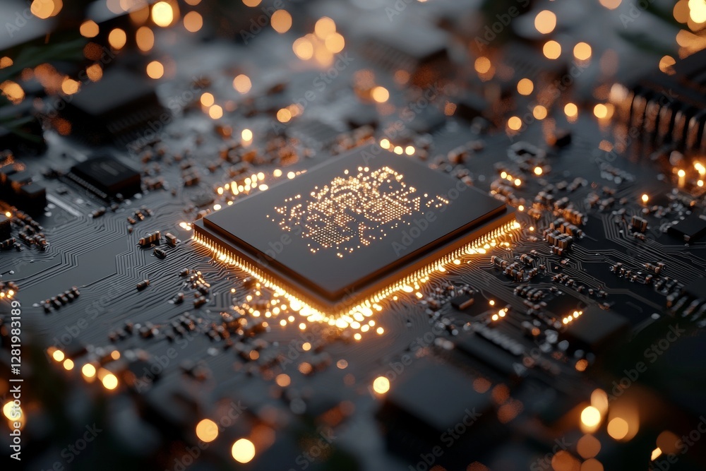 Poster generative ai technology was utilized to create an abstract design for circuit cyberspace