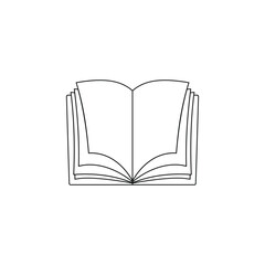 Book icons set on white background. Literature book icons collection. Textbook icon set