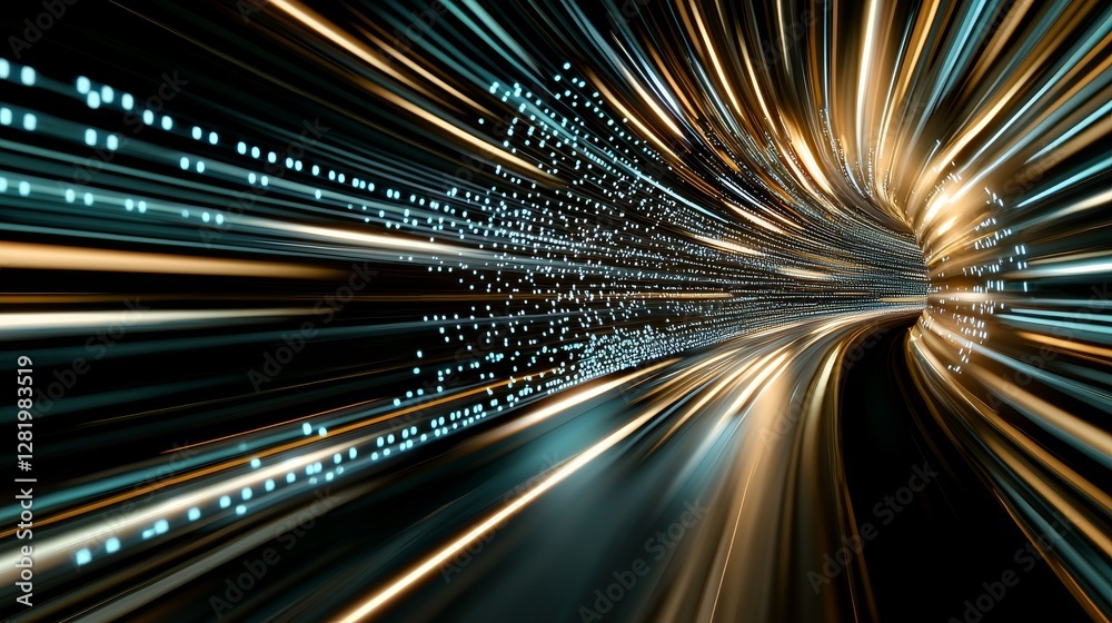 Aufkleber The field of data technology encompasses big data visualization, the flow of data, and information code, all presented in a matrix style with 4k rendering capabilities