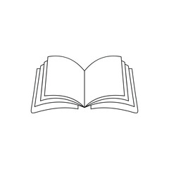 Book icons set on white background. Literature book icons collection. Textbook icon set