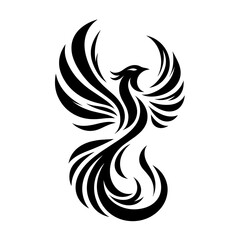 Obraz premium Phoenix silhouette rising