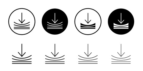 Resilience material icon flat and simple set design