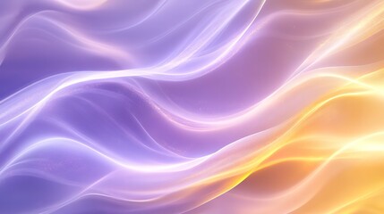 Obraz premium Soft purple and yellow pastel gradient, blending gently with glowing light, creating a calm ethereal aesthetic