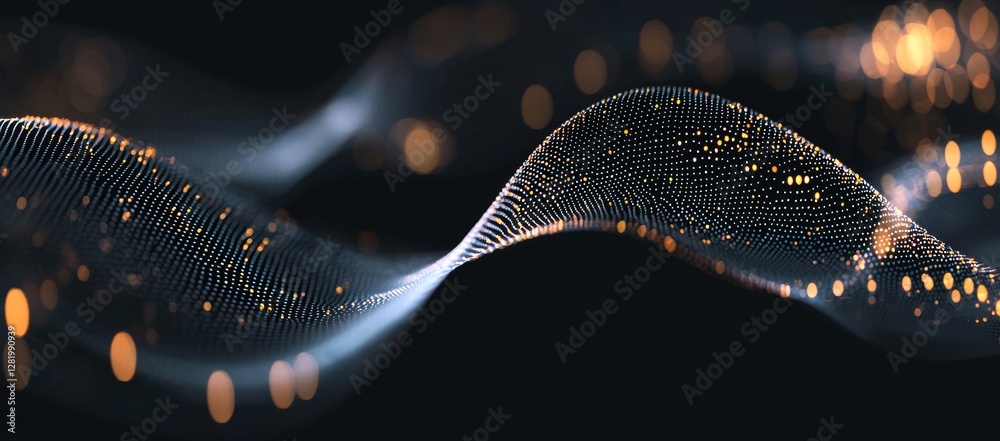 Poster embossed mesh symbolizing cloud computing's internet connections, depicted as a 3d image with linked