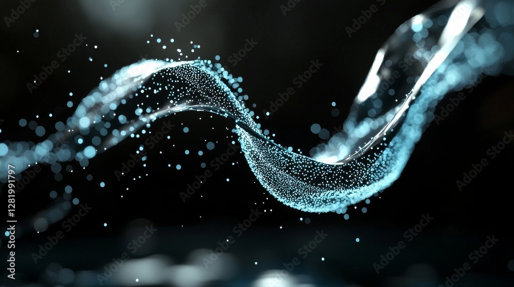 Poster the digital plexus is comprised of glowing lines and dots, forming a cybernetic futuristic backgroun