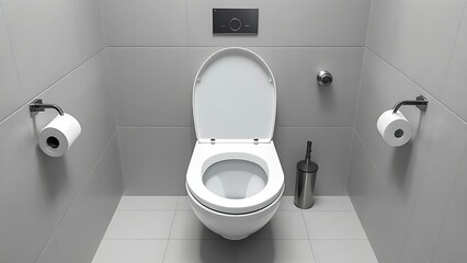 toilet bowl and toilet paper