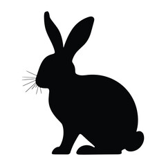 Minimalist rabbit logo design, featuring a sleek and modern silhouette. Perfect for branding, pet stores, wildlife organizations, or Easter themed designs.