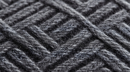 Vibrant grey Knitted Surface with Detailed Design