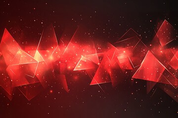 Red geometric light flow, space background