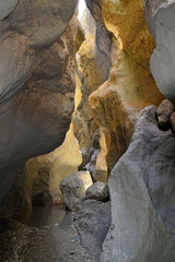Saklikent Canyon, located in Fethiye, Turkey, is one of the most visited places in the country.
