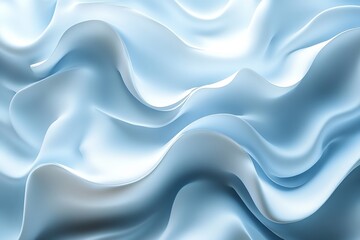 Obraz premium Abstract Blue and White Gradient Background with Smooth Waves and Light Effects