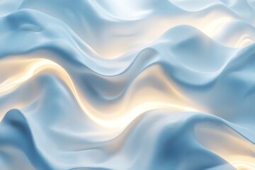 Obraz premium Abstract Blue and White Gradient Background with Smooth Waves and Light Effects