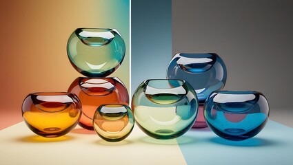 Luminous Orbs: A Dance of Reflection and Depth