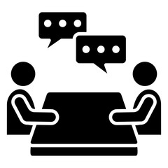 Mentoring Glyph Icon