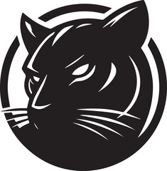 A simple Black Panther vector style with white background 
