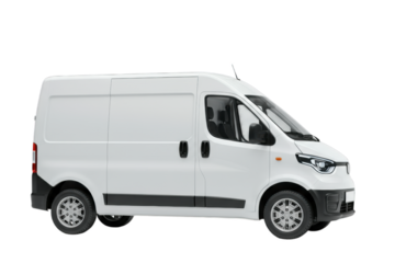 Electric delivery van ready for cargo transport in urban environments for efficient logistics