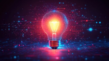 A simple, geometric illustration of a glowing lightbulb surrounded by small arrows pointing inward, symbolizing understanding and focus