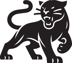A simple Black Panther vector style with white background 
