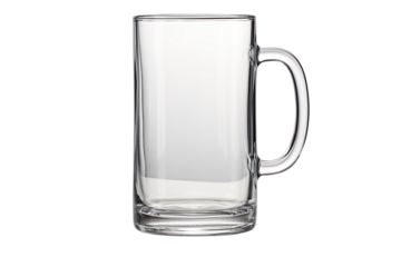 Empty beer glass stein or mug isolated on transparent background