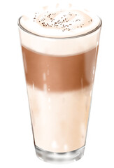 Latte macchiato coffee cup