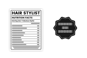 hair stylist nutrition facts,hair stylist nutrition facts label template